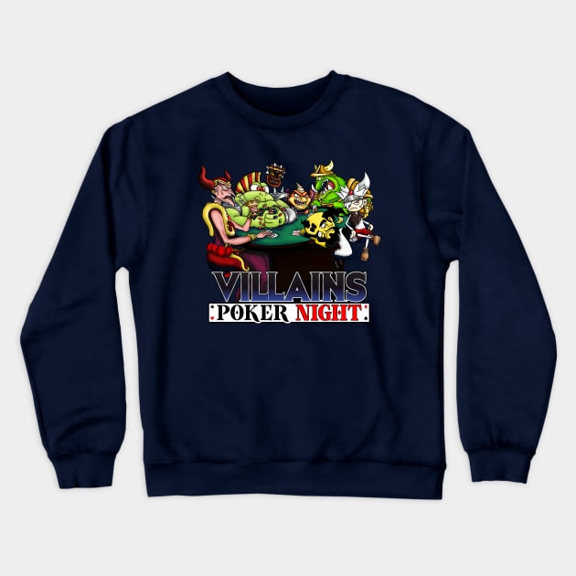 Villains Poker Night Crewneck Sweatshirt by WarioPunk